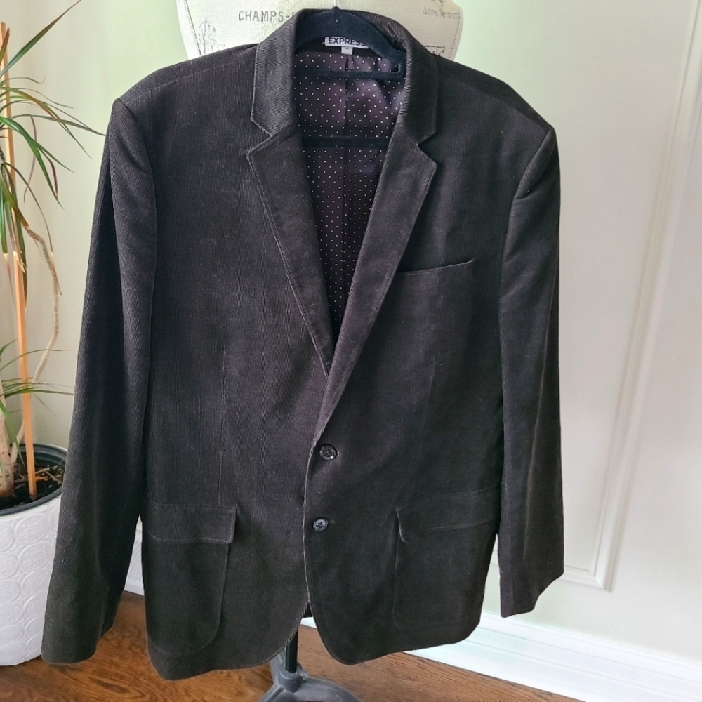 Express Men's Brown Cordiroy Blazer Sz.44R